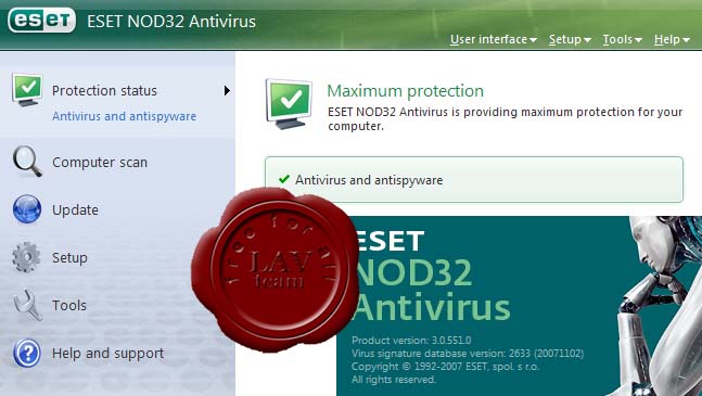 ESET NOD32 Antivirus v3.0.551.0 FINAL